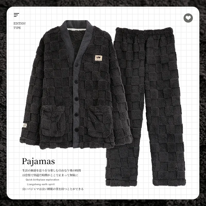 FENTENGCARE Pajama Set Men's Black-1