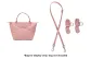 (Petal Pink Thin Cow Leather) Adjustable Strap 95-124mm Perforated Set