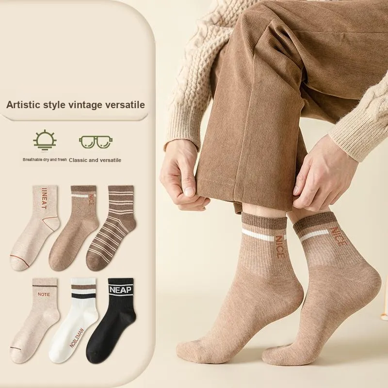 The Temptation Of The Muse Mid Calf Socks Men's 5 Pack-11