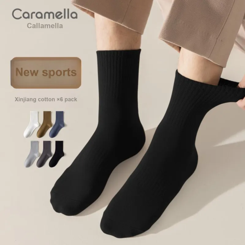 Caramella Mid-Calf Socks Unisex 6 Pack-7