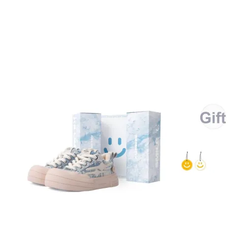 KILLWINNER 'Улыбка Жизнь' Коллекция Устойчивые к истиранию Низкие Кроссовки для скейтбординга Унисекс Синие