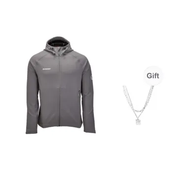 MAMMUT Clion Jackets Coats Unisex Titanium Gray With Free Necklace