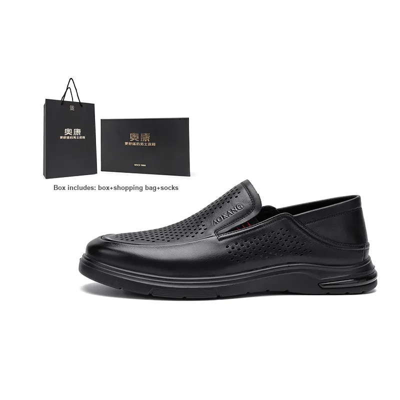 AOKANG Loafers Low Top Men's Black-0