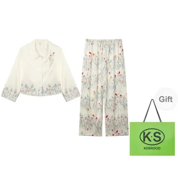Kosrood Pajama Set Women's Forest And Field Garden