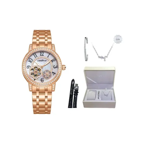 COMLORVEI Механический Movement Женские часы 33мм*36мм*12мм Жемчужная раковина Цвет