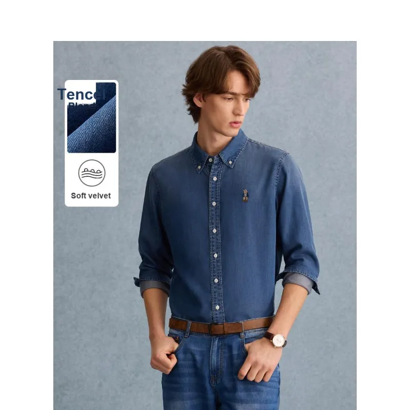 Teenie Weenie Men Shirts Unisex Medium Denim-2