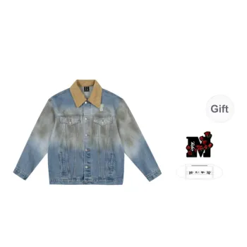 MEDM SS25 Jackets & Coats Unisex Dirty Orange Dyed Blue Denim