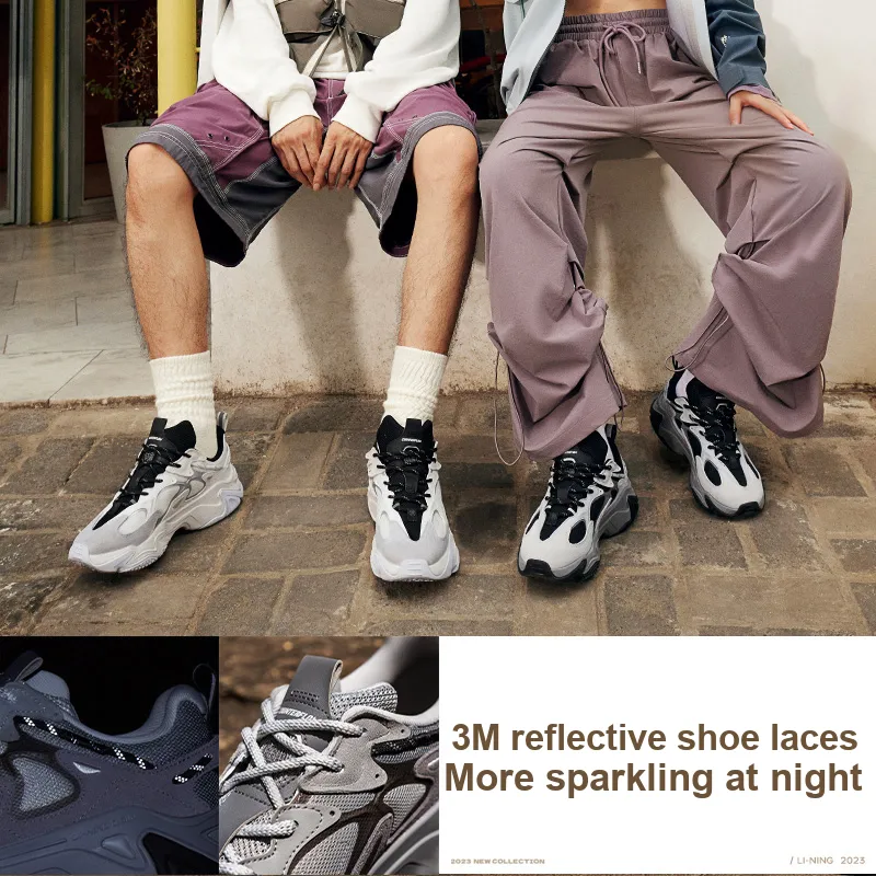 LINING Casual Shoes Men Low Top Gray-7