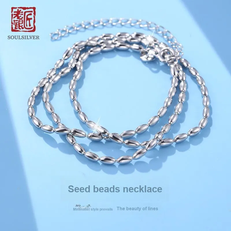 LAOYINJIANG 925 Sterling Silver Necklaces Women's-2
