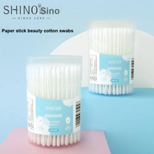 Шино Ухо Раскопочный Инструмент для Чистки и Макияжа Хлопковый Ватный Сваб 100 шт Консервы