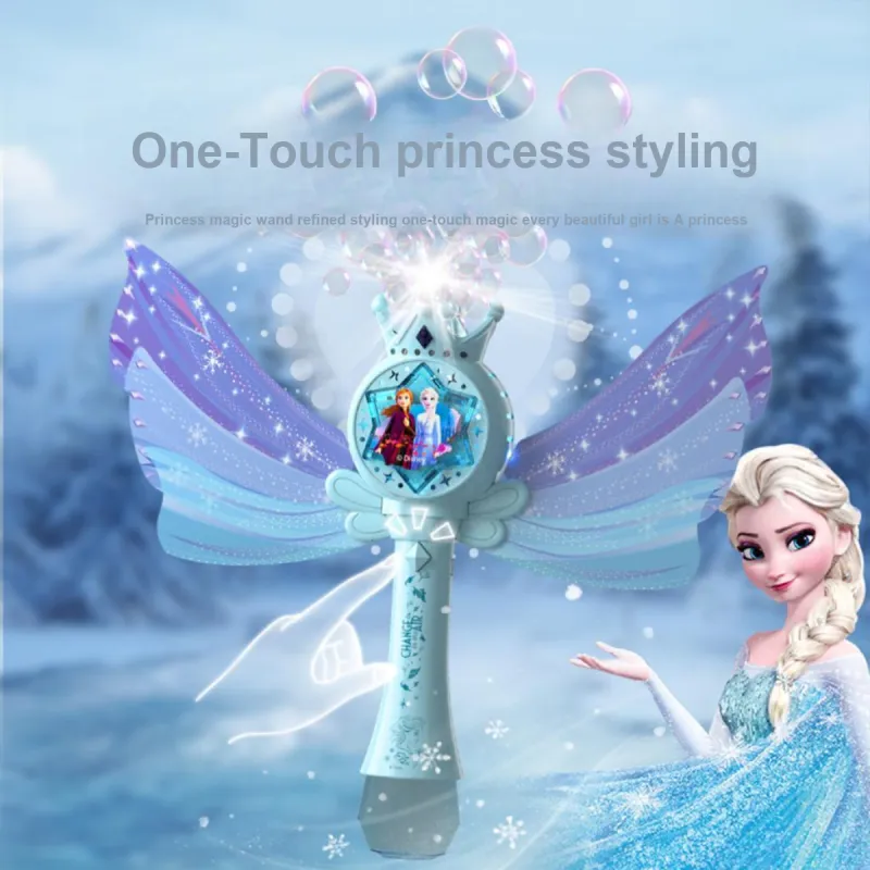 Disney Frozen Series Electric Handheld Fully Automatic Magic Wand Bubble Machines-1