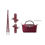 Red Silver-Tone Buckle (Longchamp Perforated Abrasion-Resistant Buckle+Shoulder Strap)