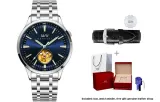Natural Steel Band Blue Dial