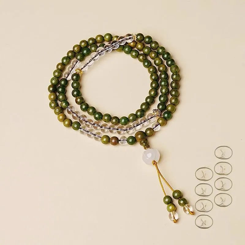 GUMUJIANG Green Sandalwood Wooden Bracelets Unisex-3