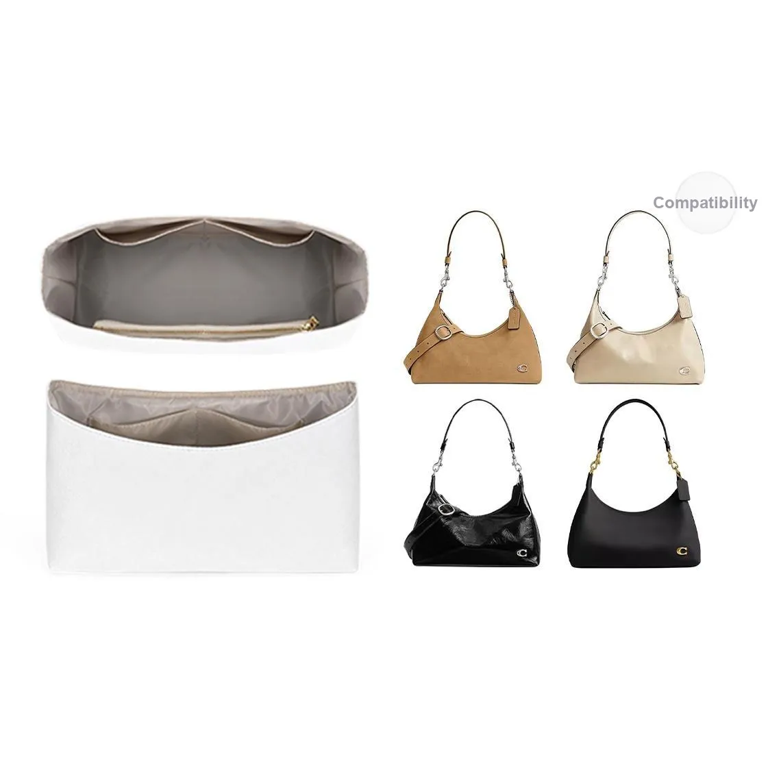 Lan Bao Fan Бумага DuPont Сумка Вкладыш Сумка Аксессуар Женская Белая