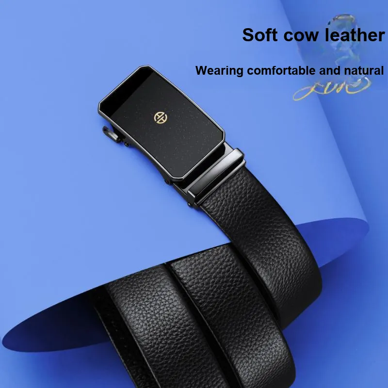 AOKANG Top Grain Cow Leather Belts Men's 3.5CM-3