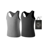 Loose Fit 2 Pack (Black+Heather Gray) 2 Pcs, Easy to Wash!
