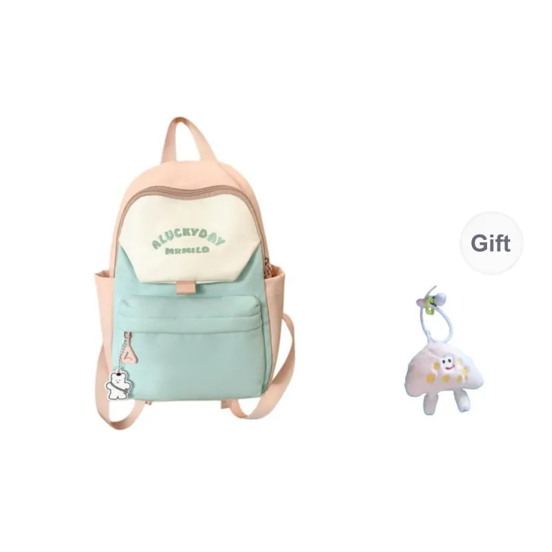 BRABOSTON Nylon Backpack Unisex Coffee & Green/Dark Blue & Yellow/Gray & Light Blue/Pink & Green-13