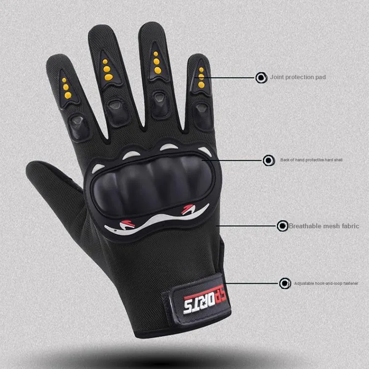 UMA Riding Equipment Glove Outdoor Unisex Rubber ABS Black-1