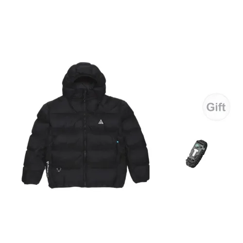 Nike ACG Puffer Jackets Men Black+Free Survival Wristbands