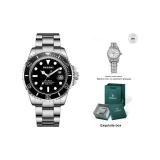 Black Dial-Steel Band Style[Limited Wrist Watch Clothing Sets]