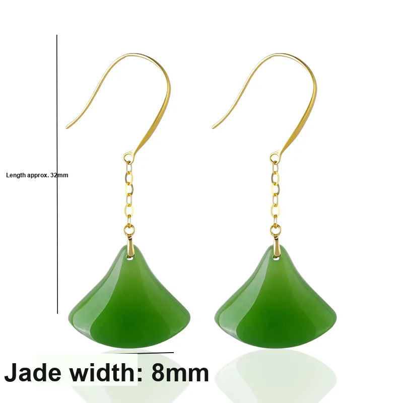 KUNYUYAO Hetian Jade Earrings Jasper Unisex-2