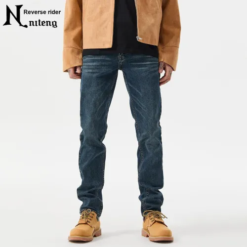 NITENG Темно-синий Мужские Джинсы