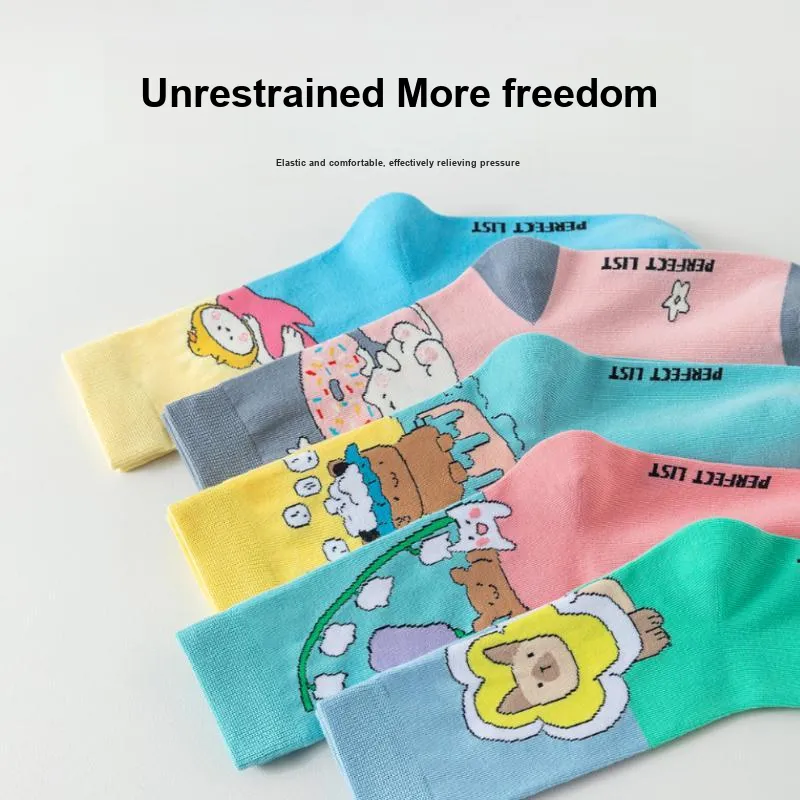 PL Mid Calf Socks Unisex 1 Pack Shopping Bag Mixed Color-2