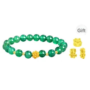 Lao Feng Xiang Natural Agate Bracelets Women's