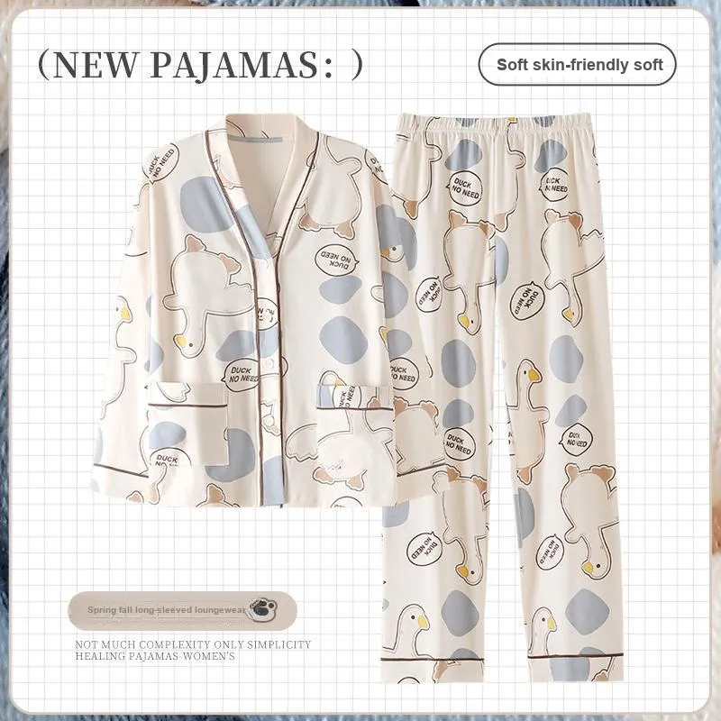 OUSHIBO Pajama Set Women's White-1