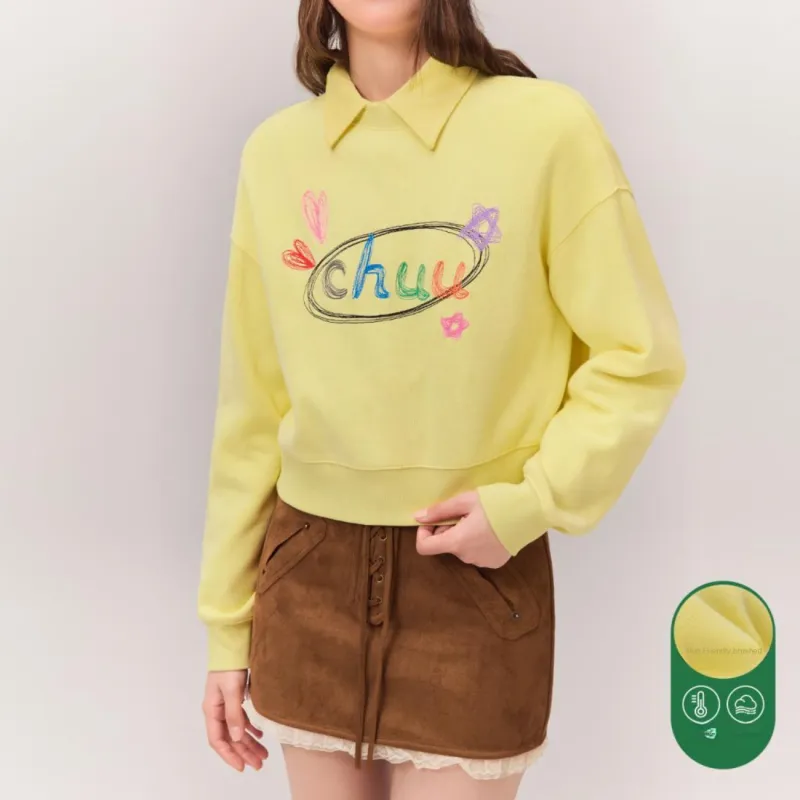 CHUU Sweatshirts Women's Lemon-3