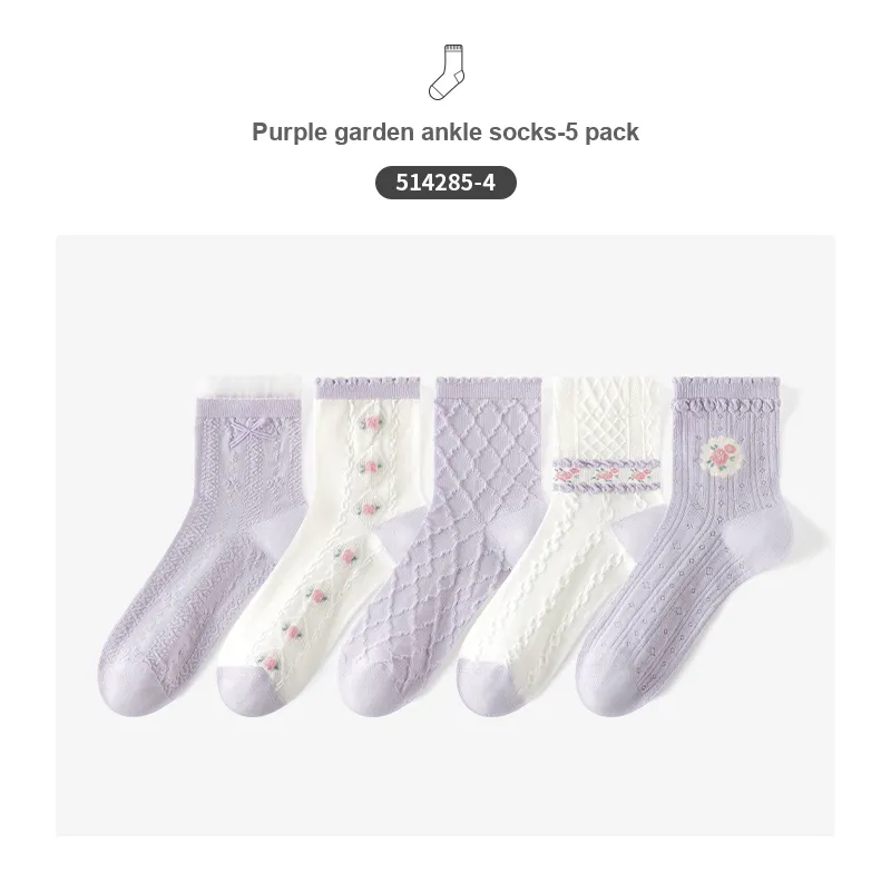 Caramella Mid-Calf Socks Women's 5 Pack-14