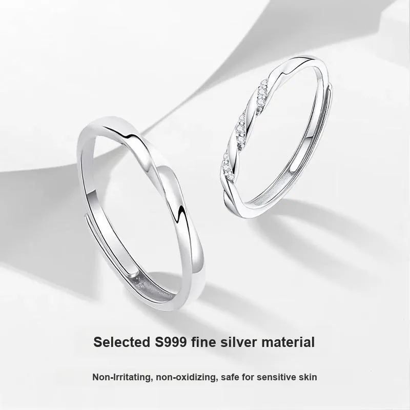 MISS TOOYA S999 Fine Silver Rings Unisex-2