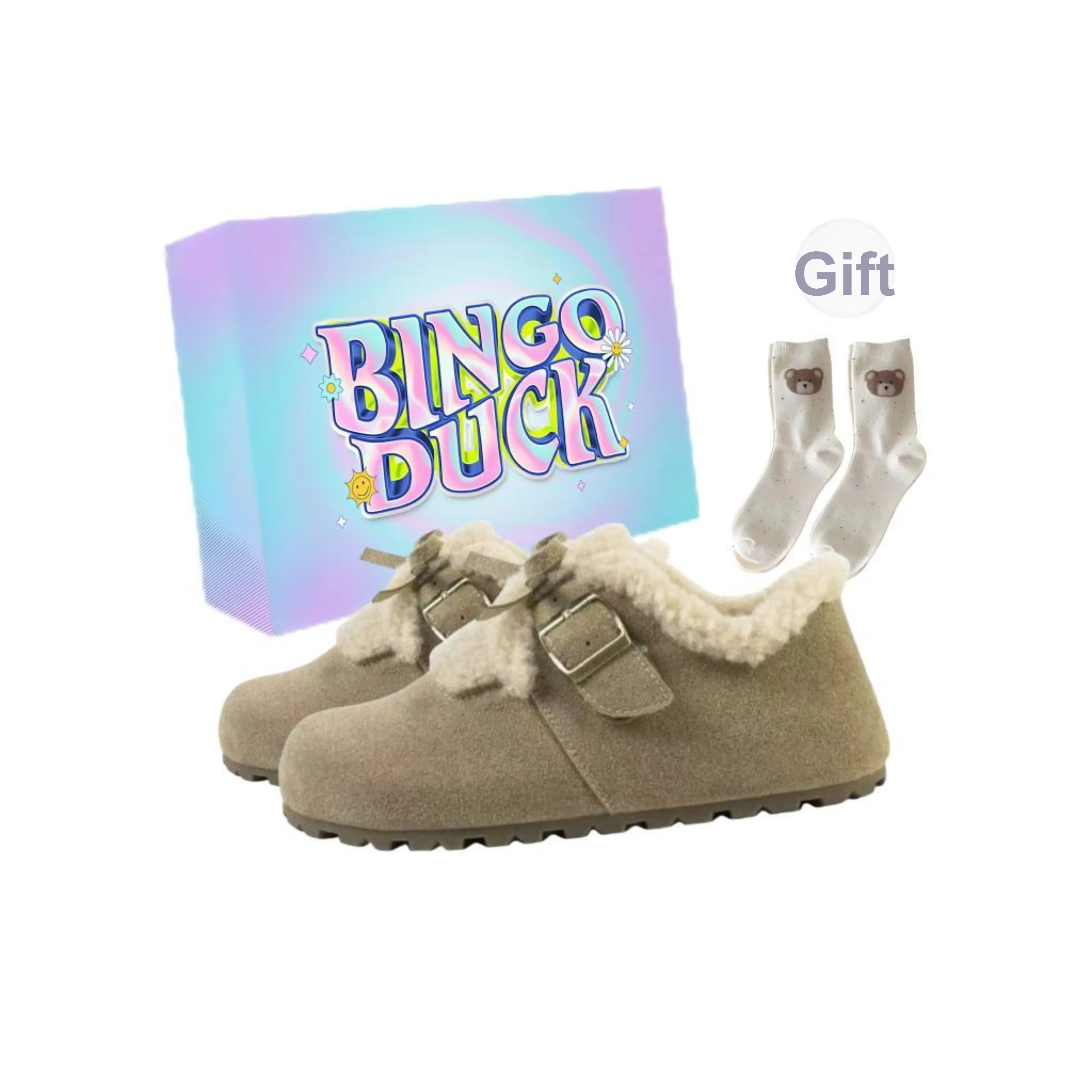 BINGO DUCK Thermal Slip Resistant Ankle Length Snow Boots Women's