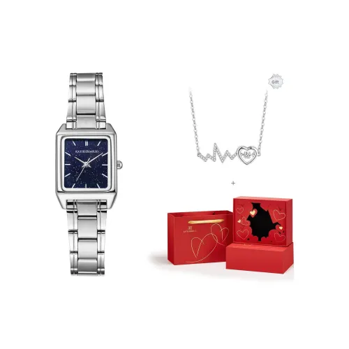 Katie Ermilio Кварцевый механизм Женские часы 22мм*26мм*8мм Синий