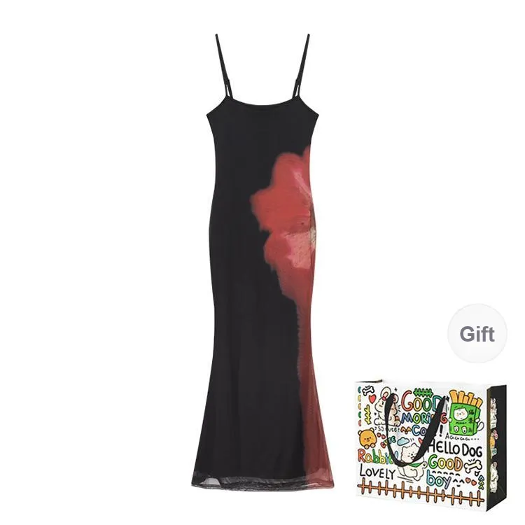 DEDY Slip Dresses Women's Black Shopping Bag-1