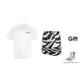 Zebra Print+White Signature Short-Sleeved (Comes with Socks)
