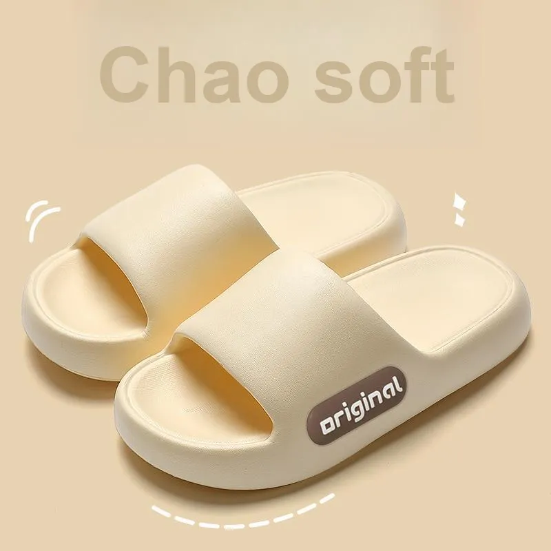 NAIHUO Summer Squashy And Bouncy Feeling Platform Unisex, Home Bathroom Slip Resistant Quiet Couple's Slippers-9