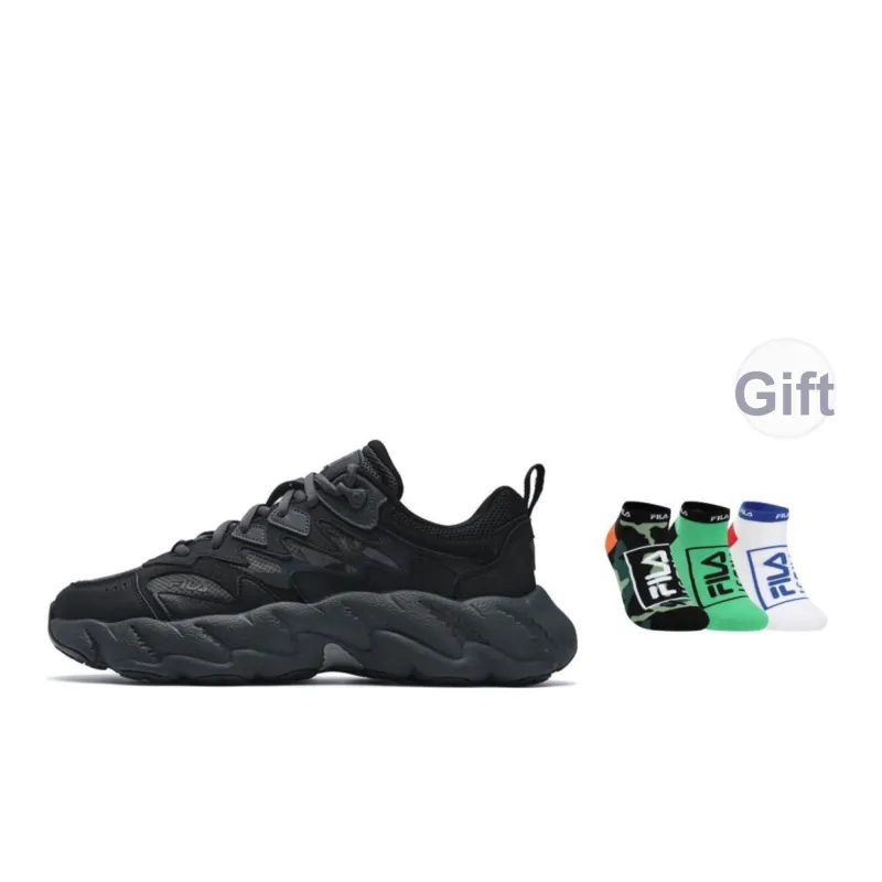 FILA Fern 2 Fern Sneakers 2.0 Abrasion Resistant, Lightweight, And Breathable Low Top Casual Shoes Men's Black-5