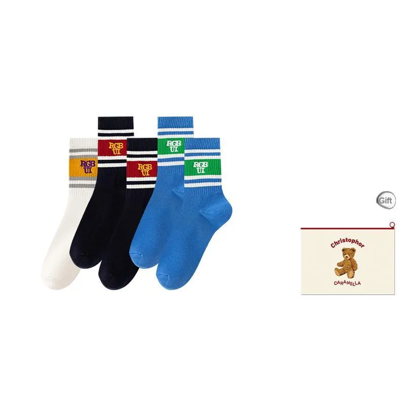 Caramella Mid-Calf Socks Men's Shopping Bag Combo Set-9
