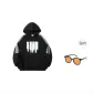 Extreme Night Black+A Pair of Trendy Glasses