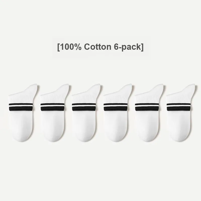 H YXIANG Mid Calf Socks Unisex 6 Pack-1