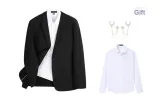 Black (Comes with White Shirt+Brooch)