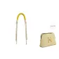 Yellow Woven Shoulder Strap with Silver-Tone Buckle