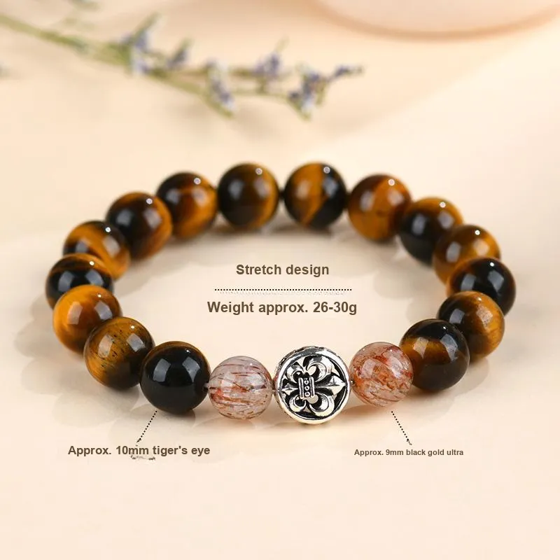 MAGICPOLE Tiger's Eye Stone Bracelets Men's-5
