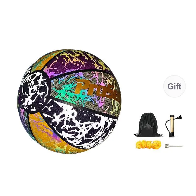 ProSelect PU Basketball Multicolor Size 5/7 Training Reflective Unisex-0