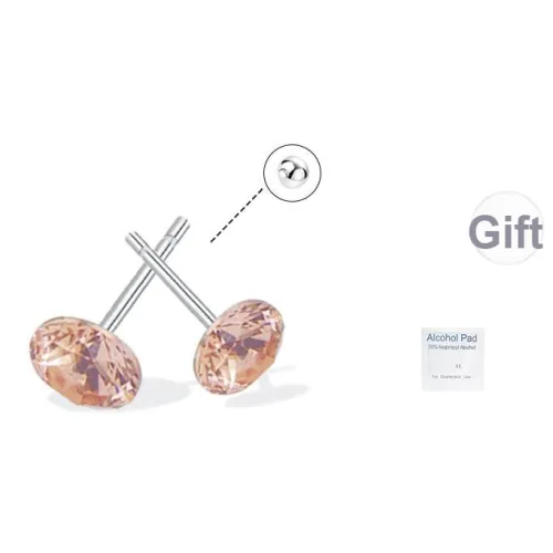 UX Титановая сталь Наушники‑меховые капюшоны Уход Серьги-гвоздики Унисекс