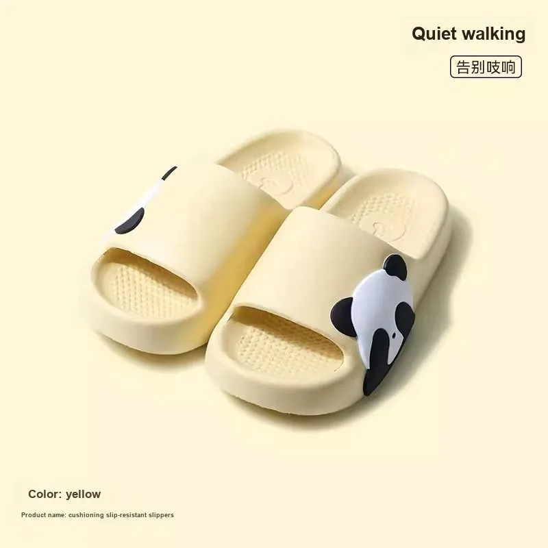 Yunpo Cute Cartoon Panda Slippers For Men, Home Indoor & Outdoor, Couple, EVA Squashy And Bouncy Feeling, Slide Slipper-9