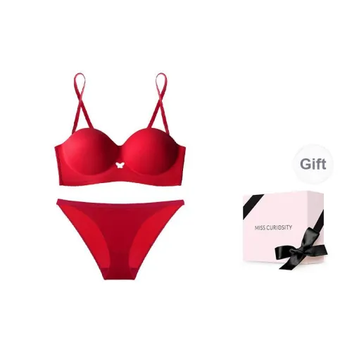 MISS CURIOSITY Underwear Set Women's Red Velour