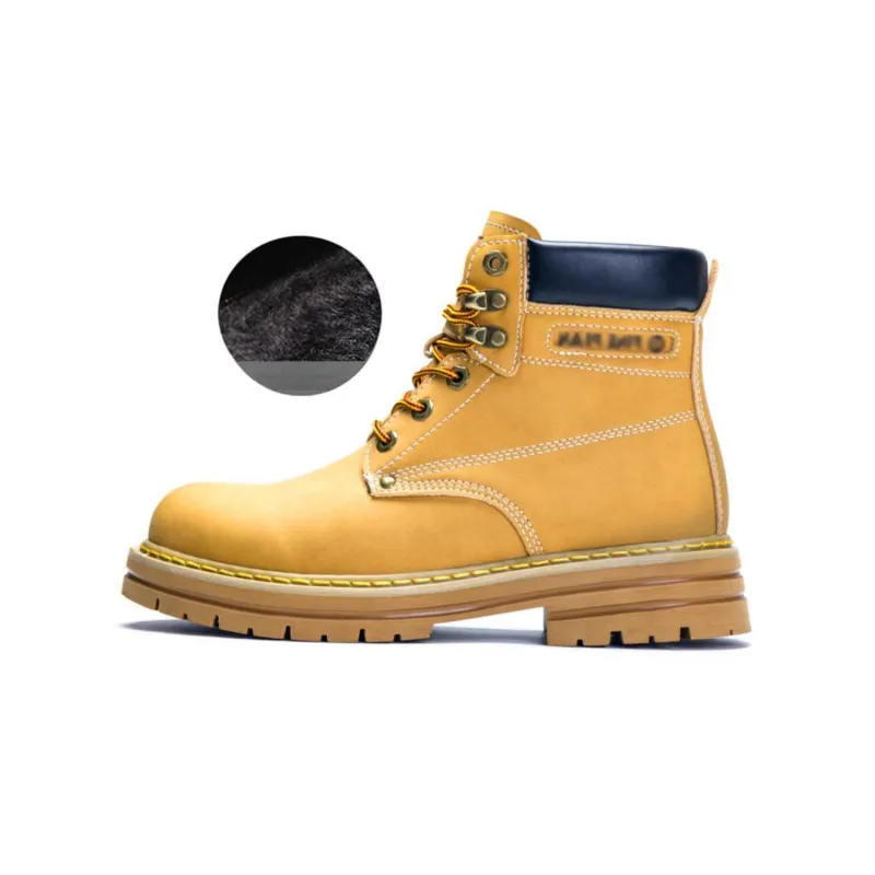 KUX Martin Boots Unisex Yellow Brown/Black-13